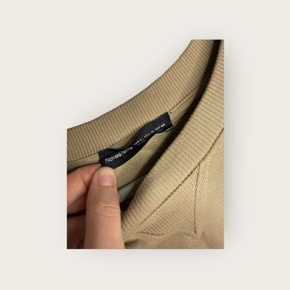 Noveaterra Tan Crewneck Peaceful Violence God Prayer Size XL - Picture 6 of 7